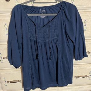 Navy Blue Blouse